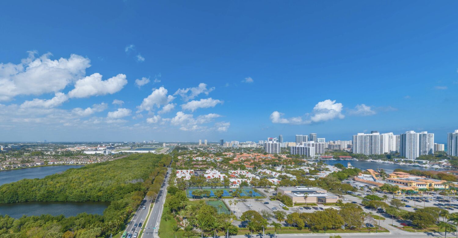 View north from level 15 at midday
