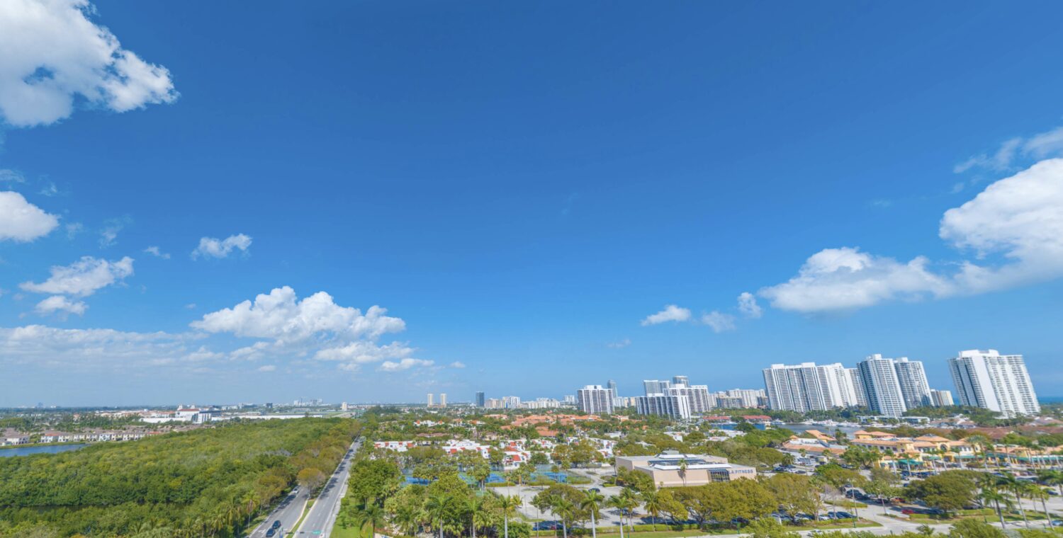View north from level 7 at midday