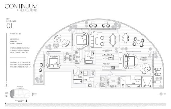 Floor plan — Residence 01, Sky Residences