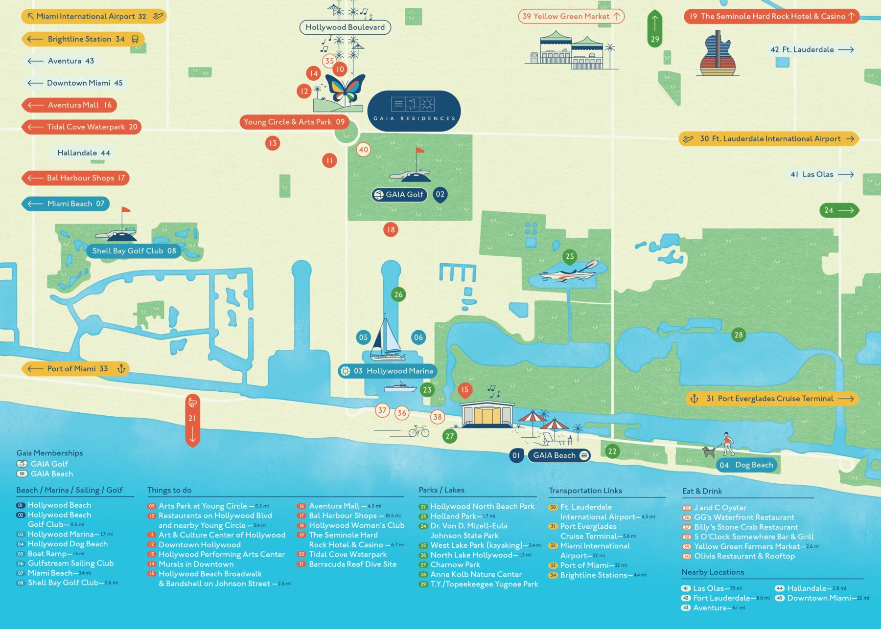 Neighbourhood map around 401 North Federal Highway, Hollywood
