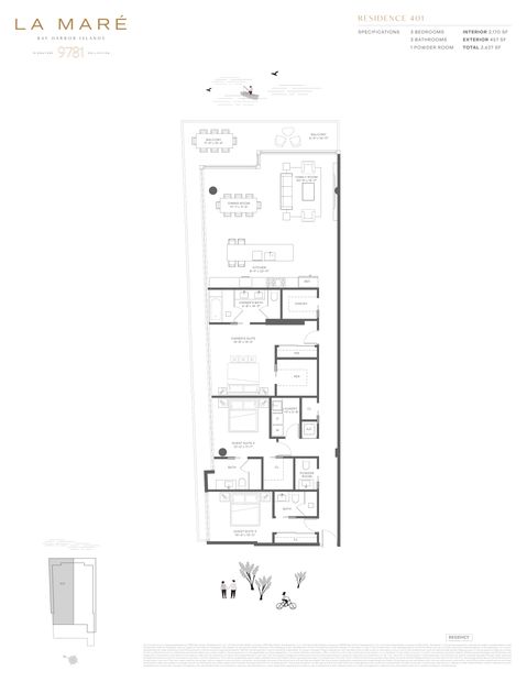 La Mare Residence 401 floor plan