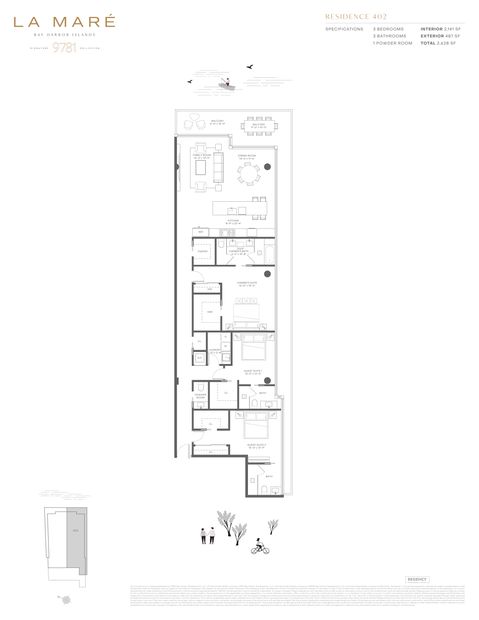 La Mare Residence 402 floor plan