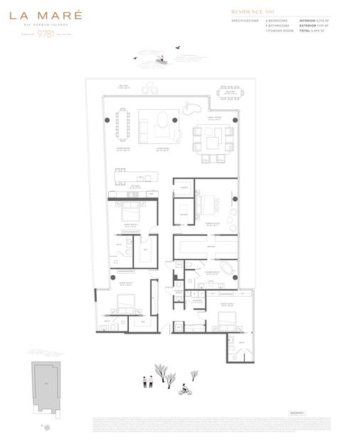 La Mare Residence 501 floor plan