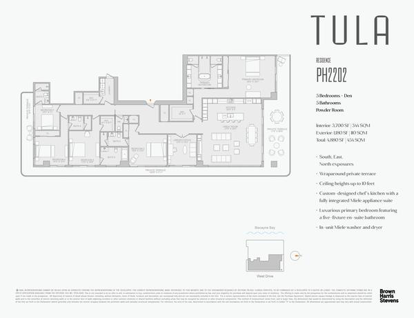 Tula floor plan — Penthouse 02 · East