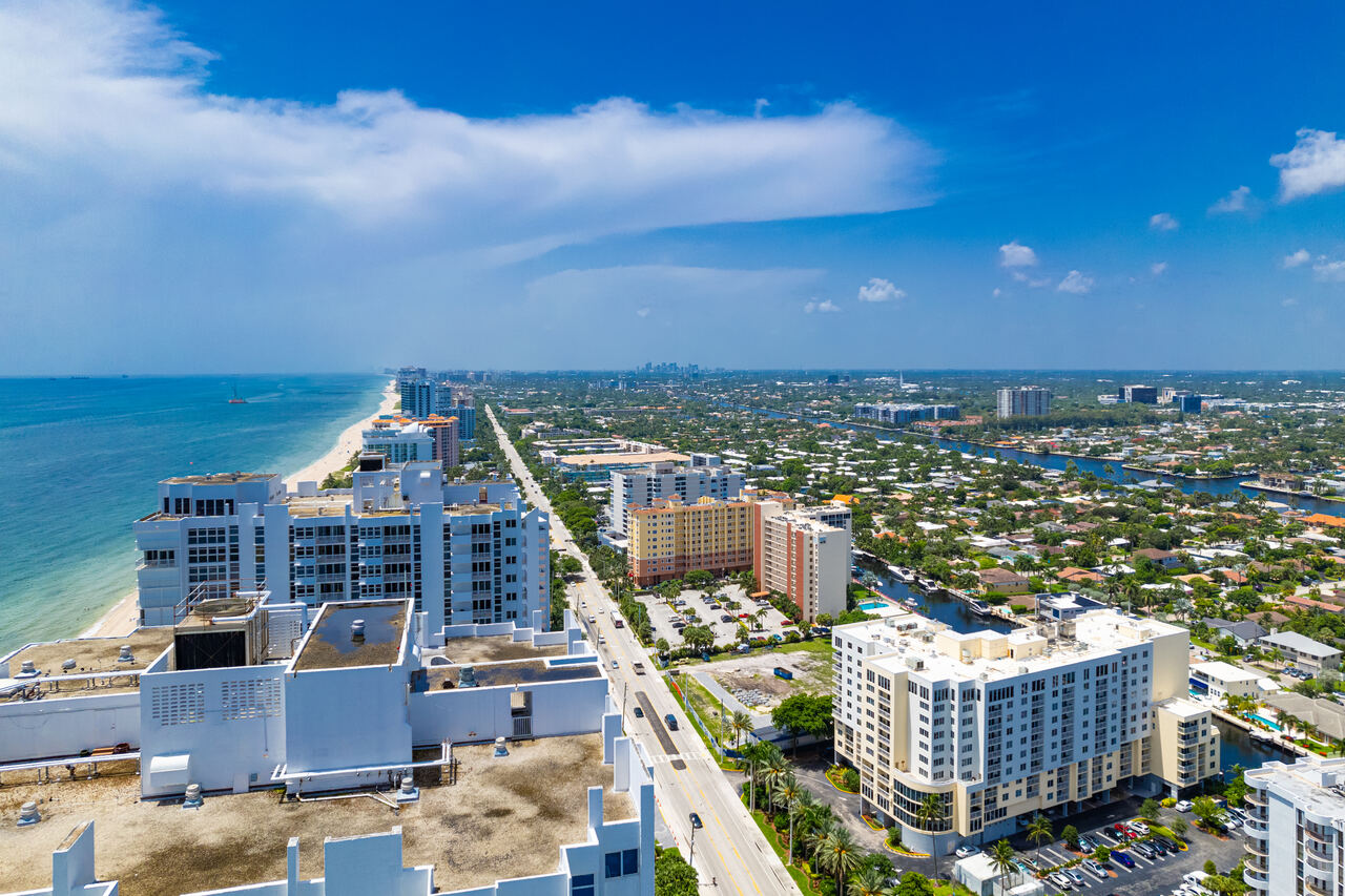 Southwest from level 27, Residence 01, Waldorf Astoria Residences Pompano Beach